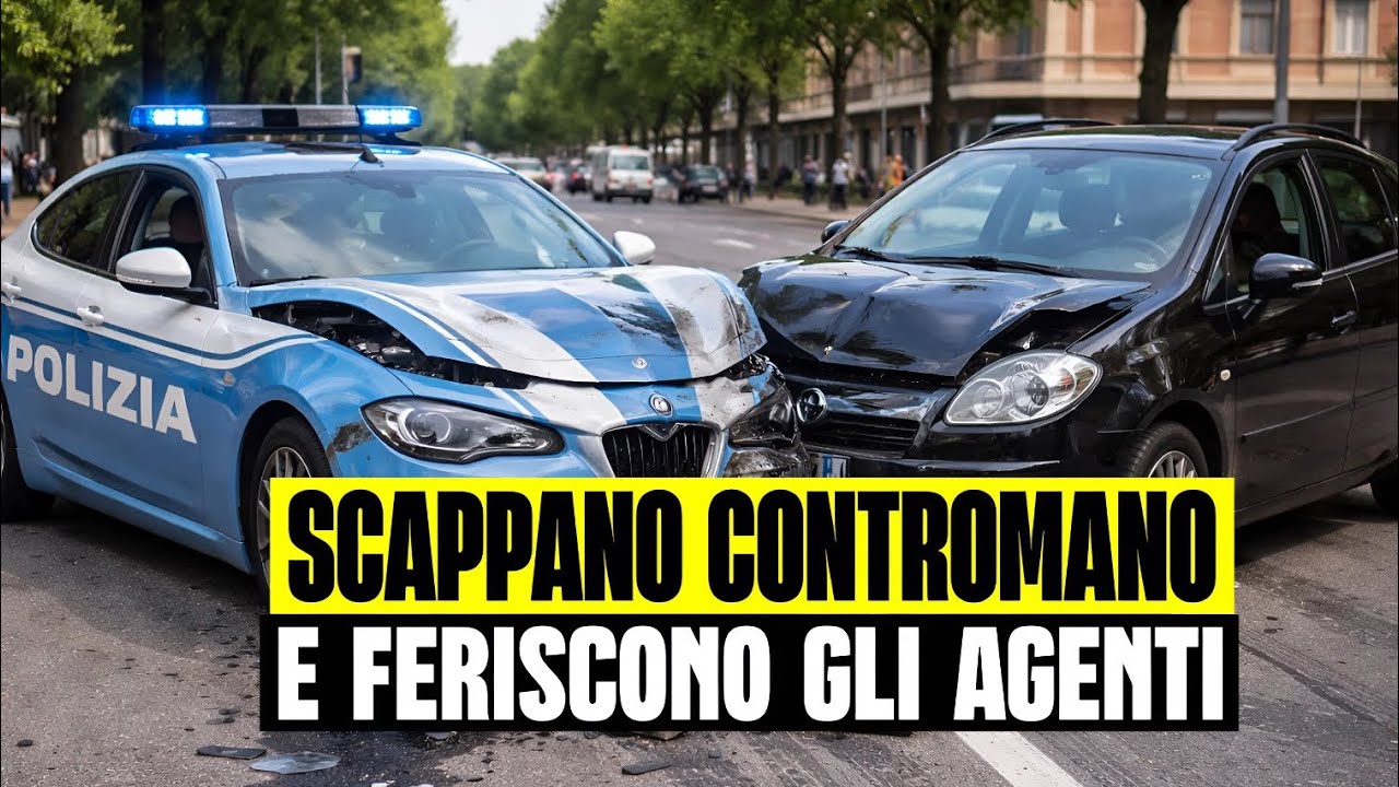 GIOVANI ROM COMPIONO FURTO E POI SCAPPANO CONTROMANO: FERITI I POLIZIOTTI NELLO SCONTRO