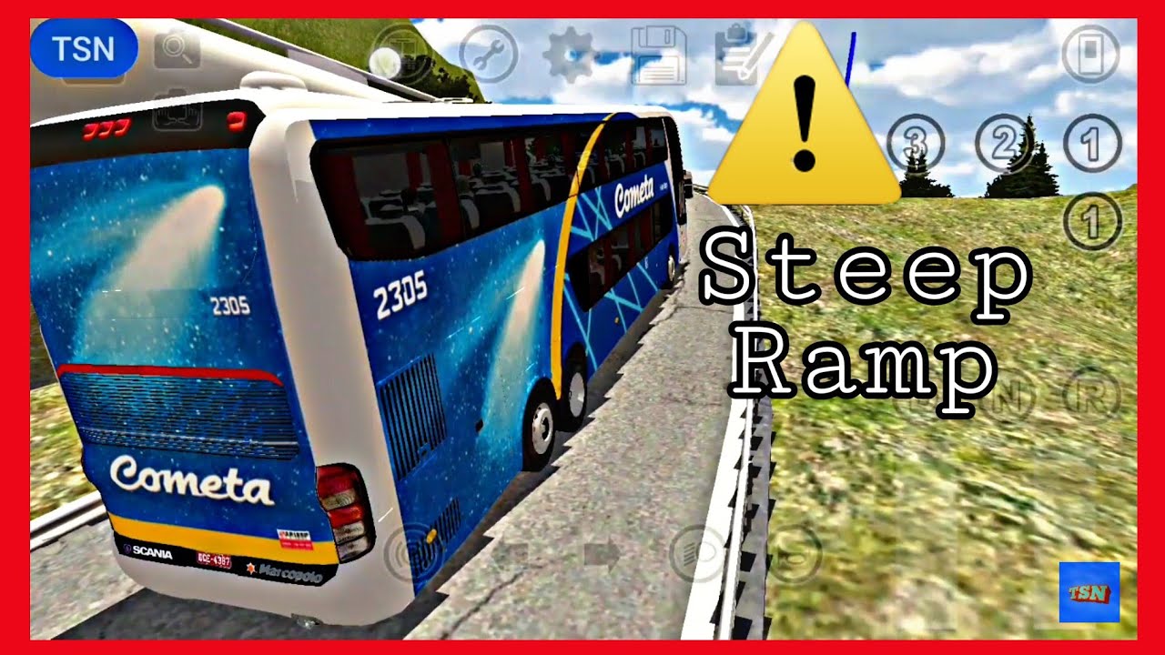 G6 1800 Bus got stuck going up a highway ramp: Proton Bus Road Gameplay