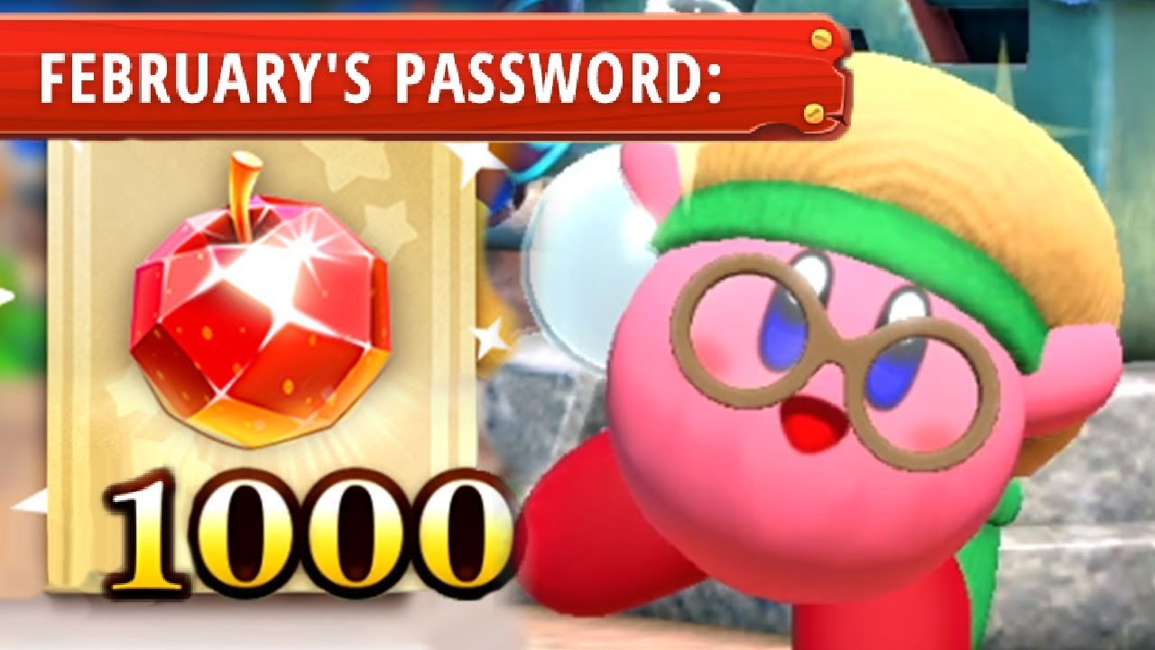 Super Kirby Clash: February Password! (Free Gem Apples)