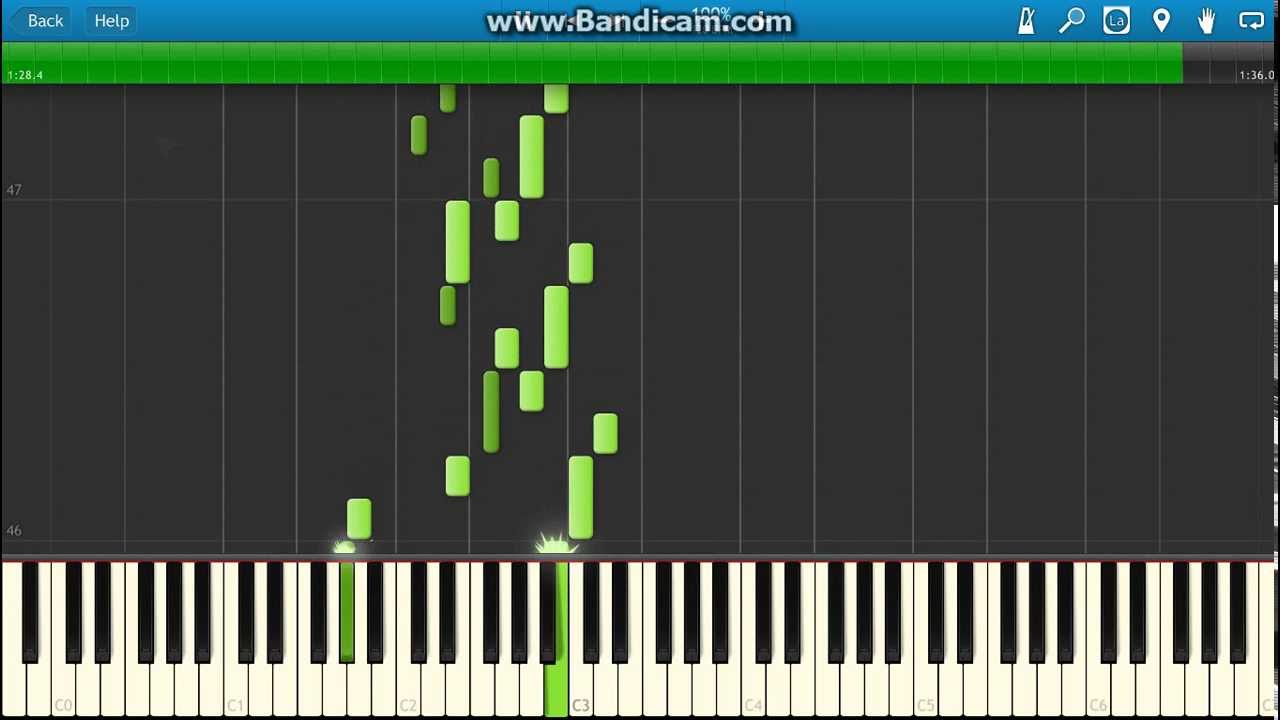 Johann Sebastian Bach - Bouree In E Minor piano. (Synthesia)