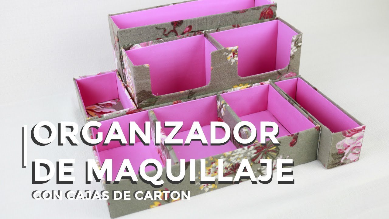 ORGANIZADOR de MAQUILLAJE de CARTÓN❤ FantasticAzul
