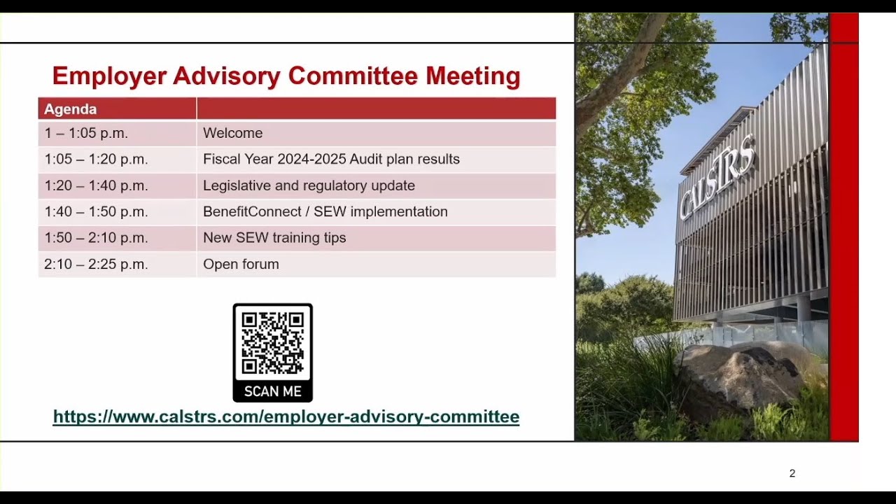 CalSTRS Employer Advisory Committee - November 2025