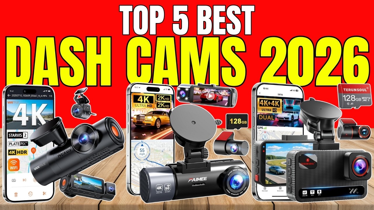 Top 5 Best Dash Cams 2025 | 4K Front & Rear, 3-Channel, Parking Mode
