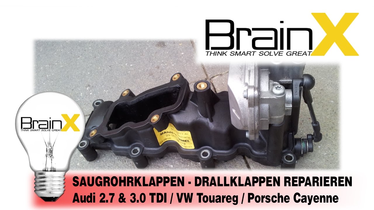 Saugrohrklappen Drallklappen AUDI VW PORSCHE - Intake Manifold Swirl Flap V6 3.0TDI &  2.7TDI