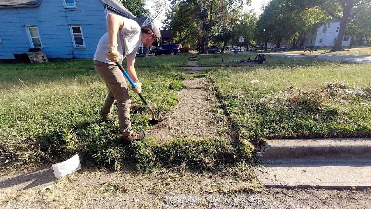 Homeowner STUNNED how WIDE the Sidewalks are  - I TRANSFORMED MILES of Overgrown Walkways for FREE