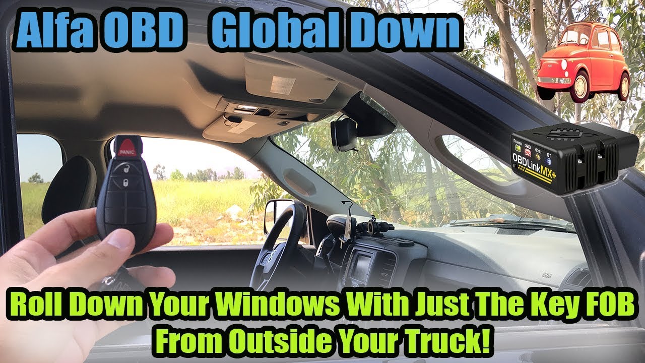 AlfaOBD Как опустить окна с помощью брелока: Global Down