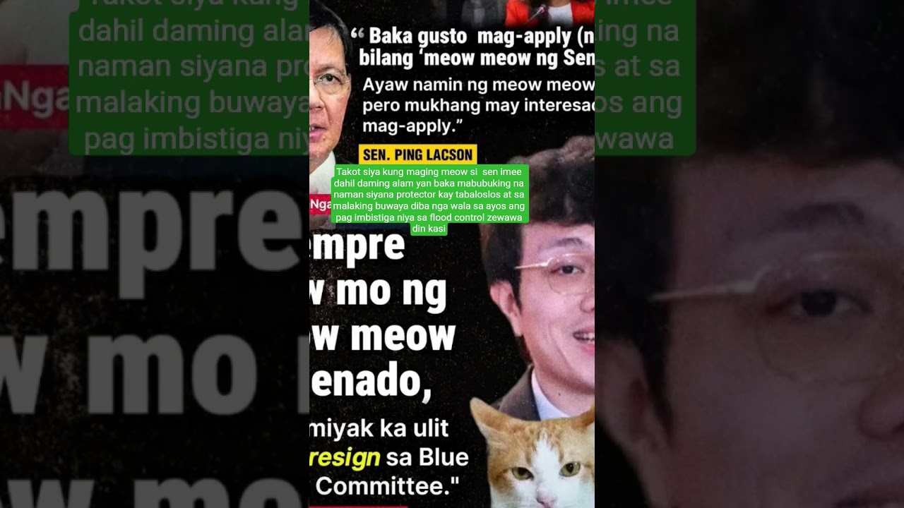takot kay send imee dahil daming alam tan pag Yan maging meow