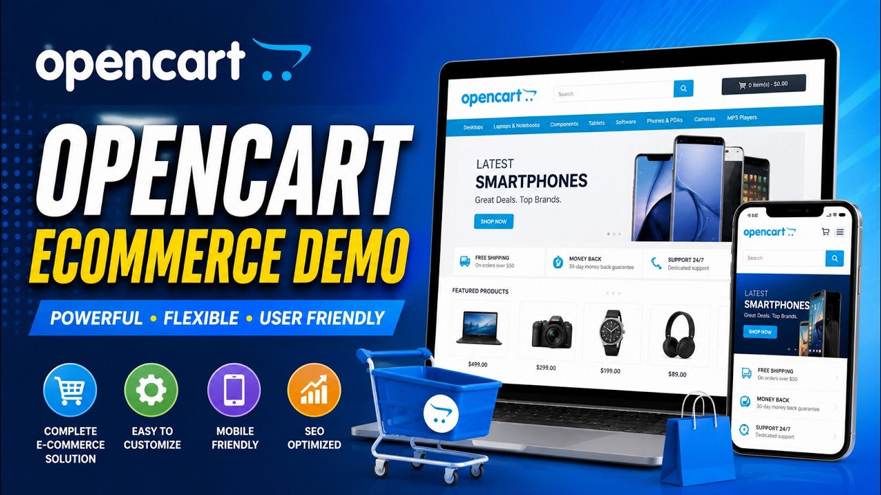 OpenCart E-Commerce Platform Demo - Full Frontend & Backend Overview (2026)