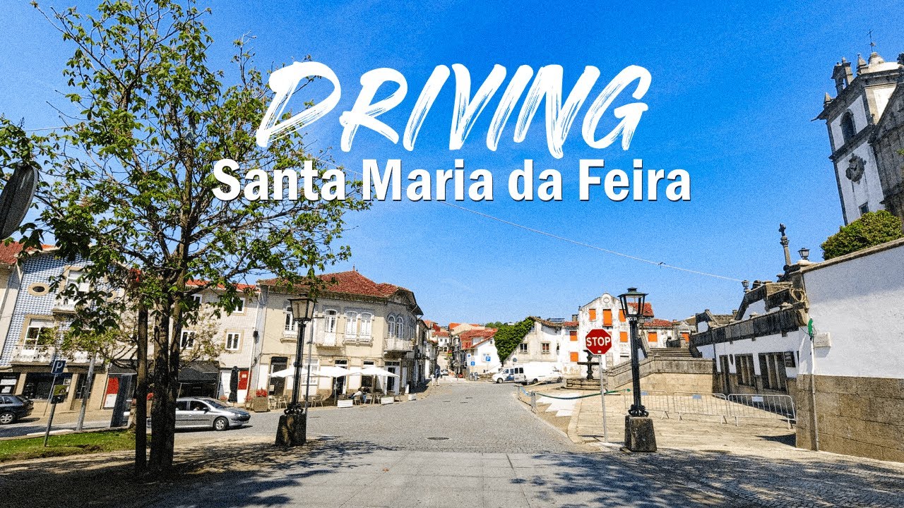 Conduzindo em Santa Maria da Feira,  Driving in Portugal 【4k Ultra HD】  2022