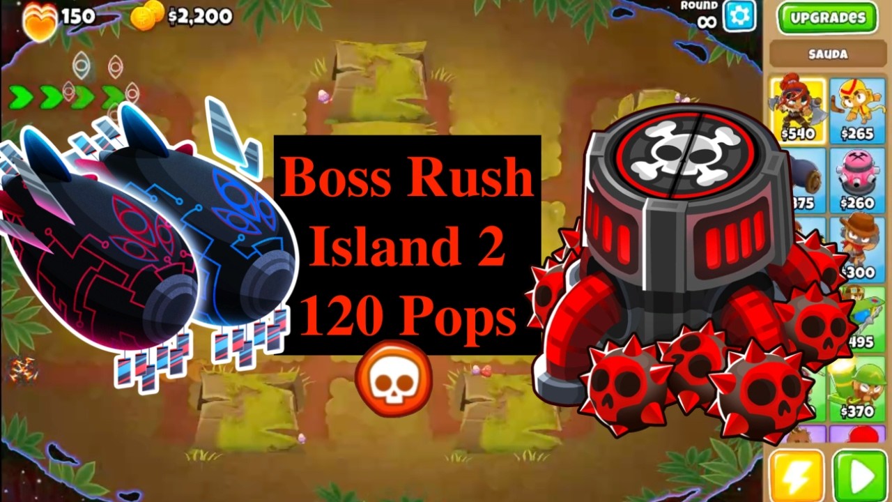 Boss Rush Island 2 | Pops 120+ | Phayze | Voiceover | BTD6 Boss Rush Tutorial