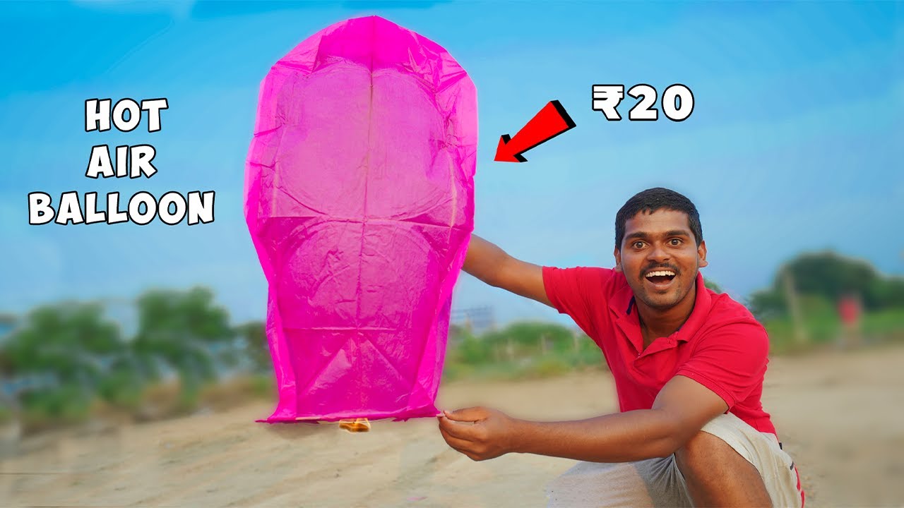 Mini Hot Air Balloon - ₹20 Only 🔥🔥 Sky Lantern లతో Challenge చేసాము...😱😱 Telugu Experiments
