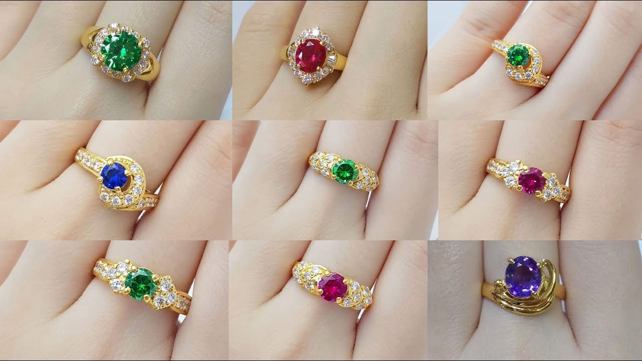 Latest Designer Gold RINGS ||Gemstone GOLD Finger Ring Designs