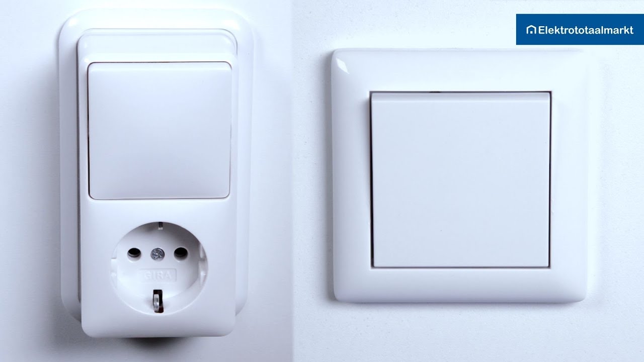 Gira combinatie schakelaar-wandcontactdoos in wisselschakeling aansluiten - Elektrototaalmarkt.nl