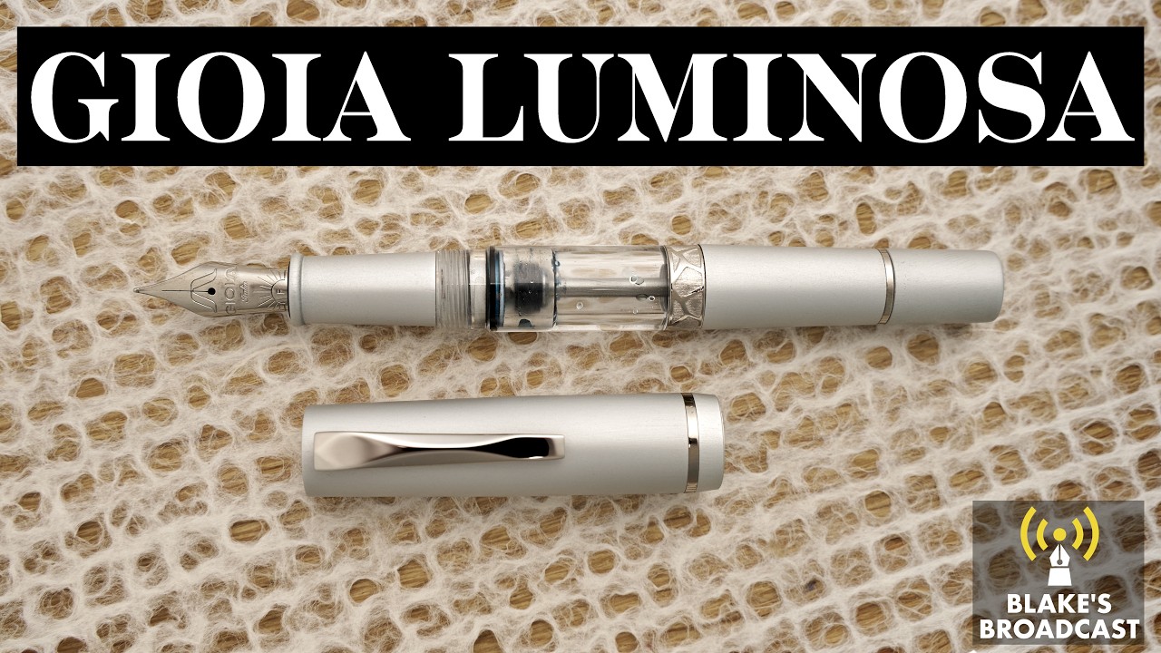 Обзор перьевой ручки Gioia Luminosa с алюминиевым вакуумным заправщиком (4K)
