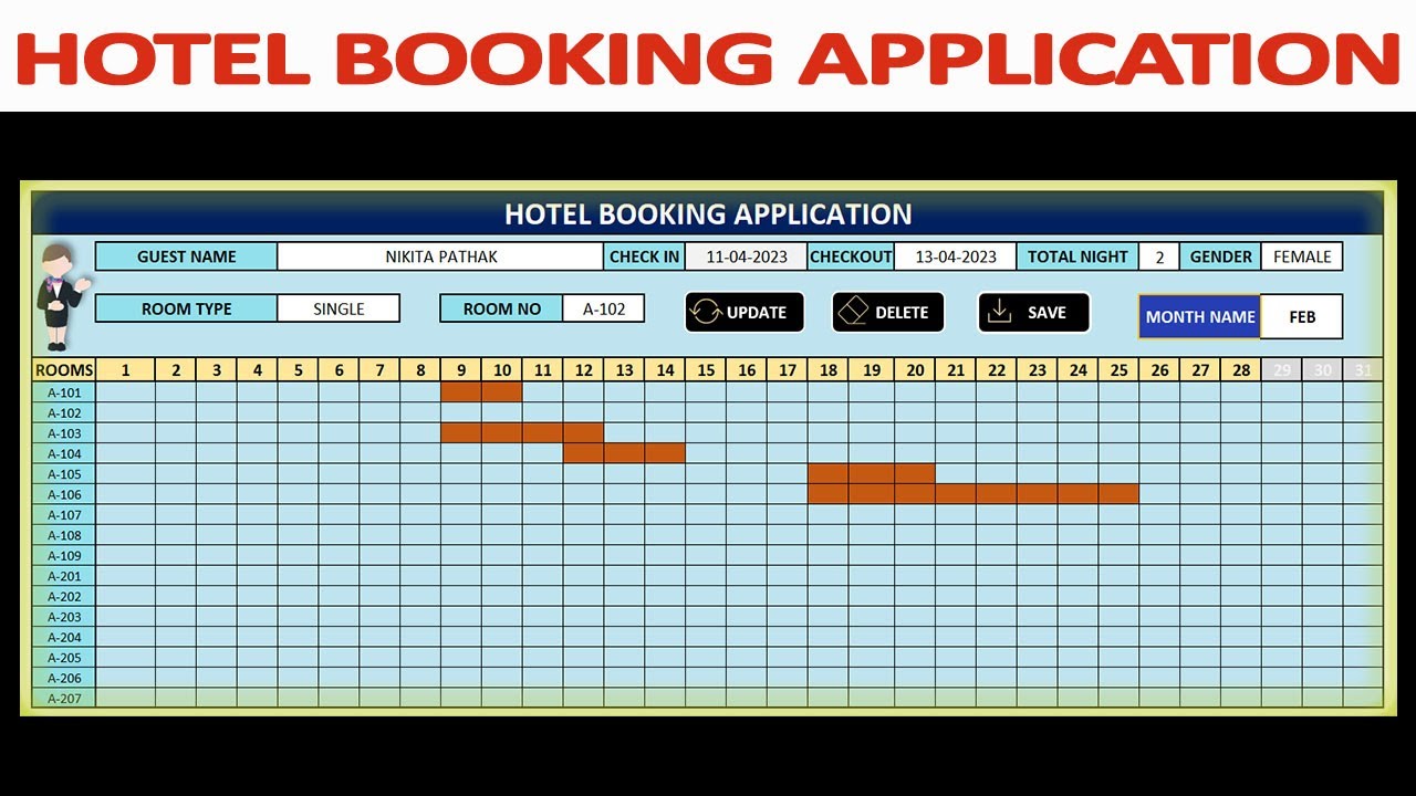 Hotel Booking Software | Excel Hotel Booking Application | Excel Software For Hotel Booking