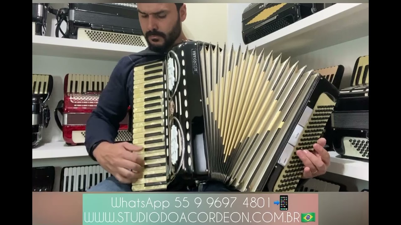À venda Acordeon Sanfona Excelsior modelo Accordiana 🇮🇹 (Intr. Tchê Barbaridade)