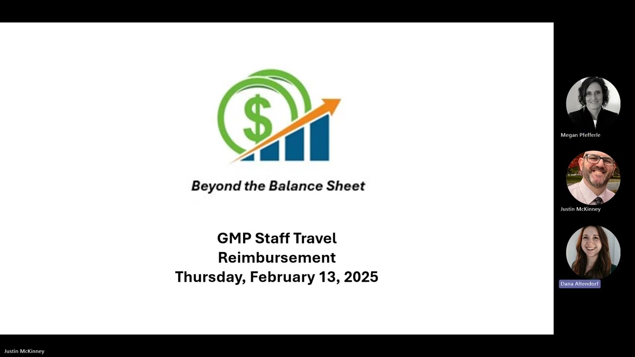 BTBS:  GMP Staff Travel Policy Reimbursement Process