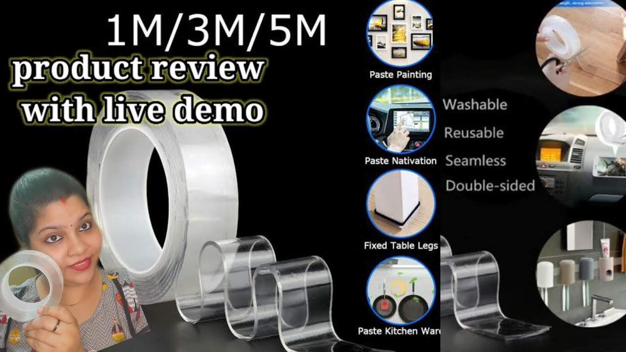 double sided nano magic tape review with live demo#shreya's vlogzilla