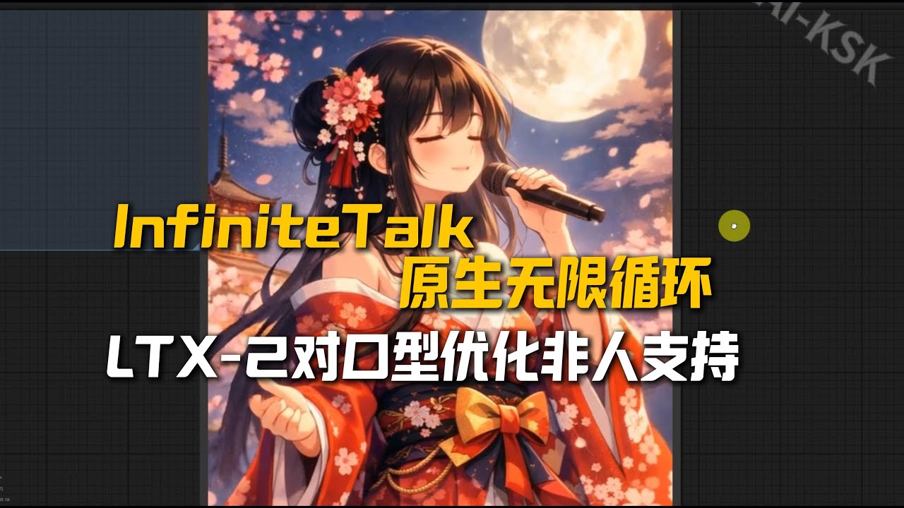 InfiniteTalk迎来ComfyUI 原生支持:单人/双人对口型循环流实现无限时长,速度更快效果更稳,LTX-2 蒸馏版数字人升级,非人角色也能对口型