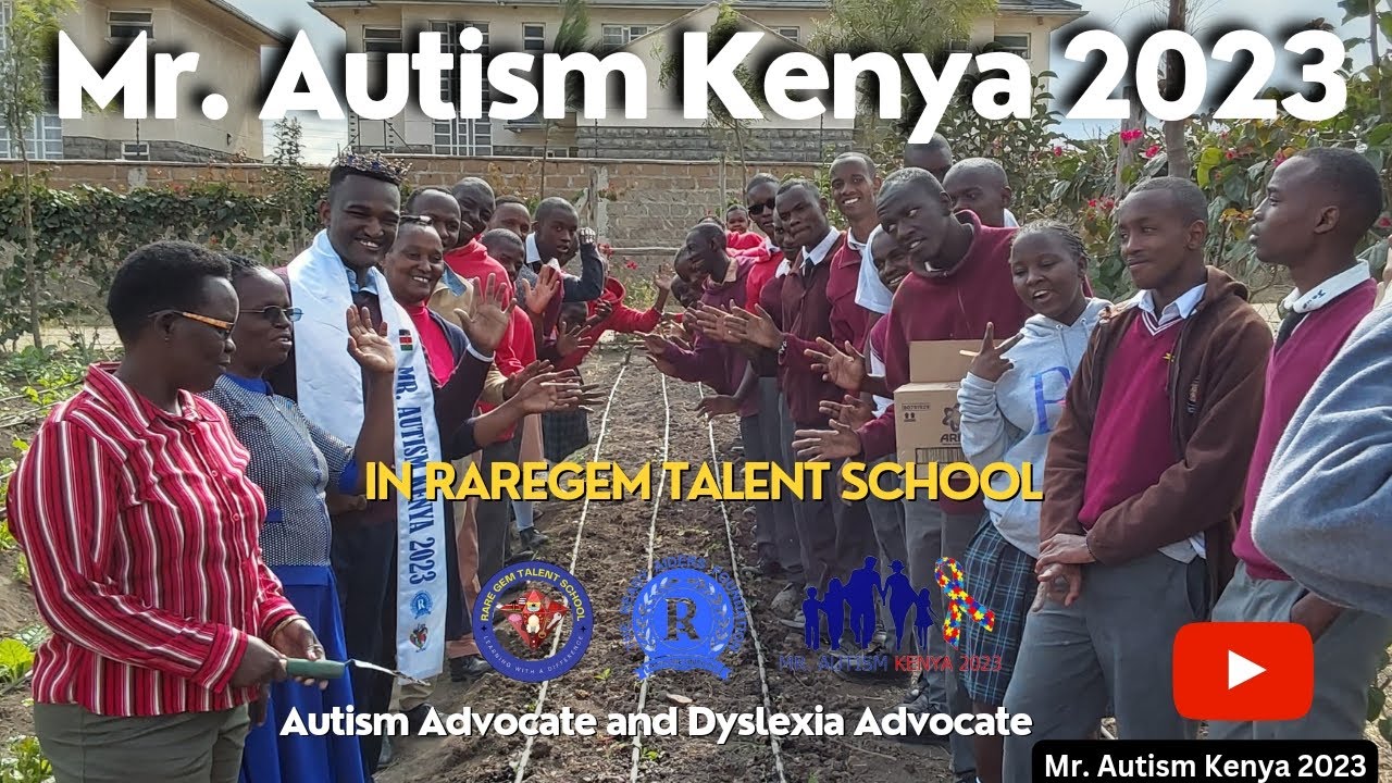 Mr. Autism Kenya 2023 went to Raregem Talent School to show them how to set a #kichen #garden