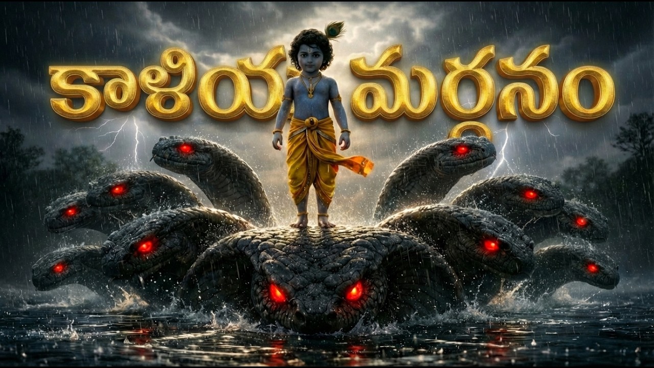 బాలకృష్ణుడు – కాళియ మర్దనం  |  Krishna Leelalu in Telugu by chaganti | Part 5