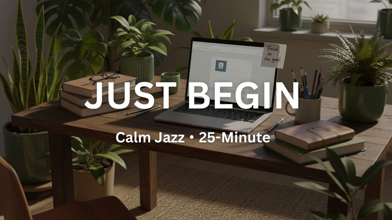 25-Minute Study Session | Calm Jazz Piano for Deep Focus