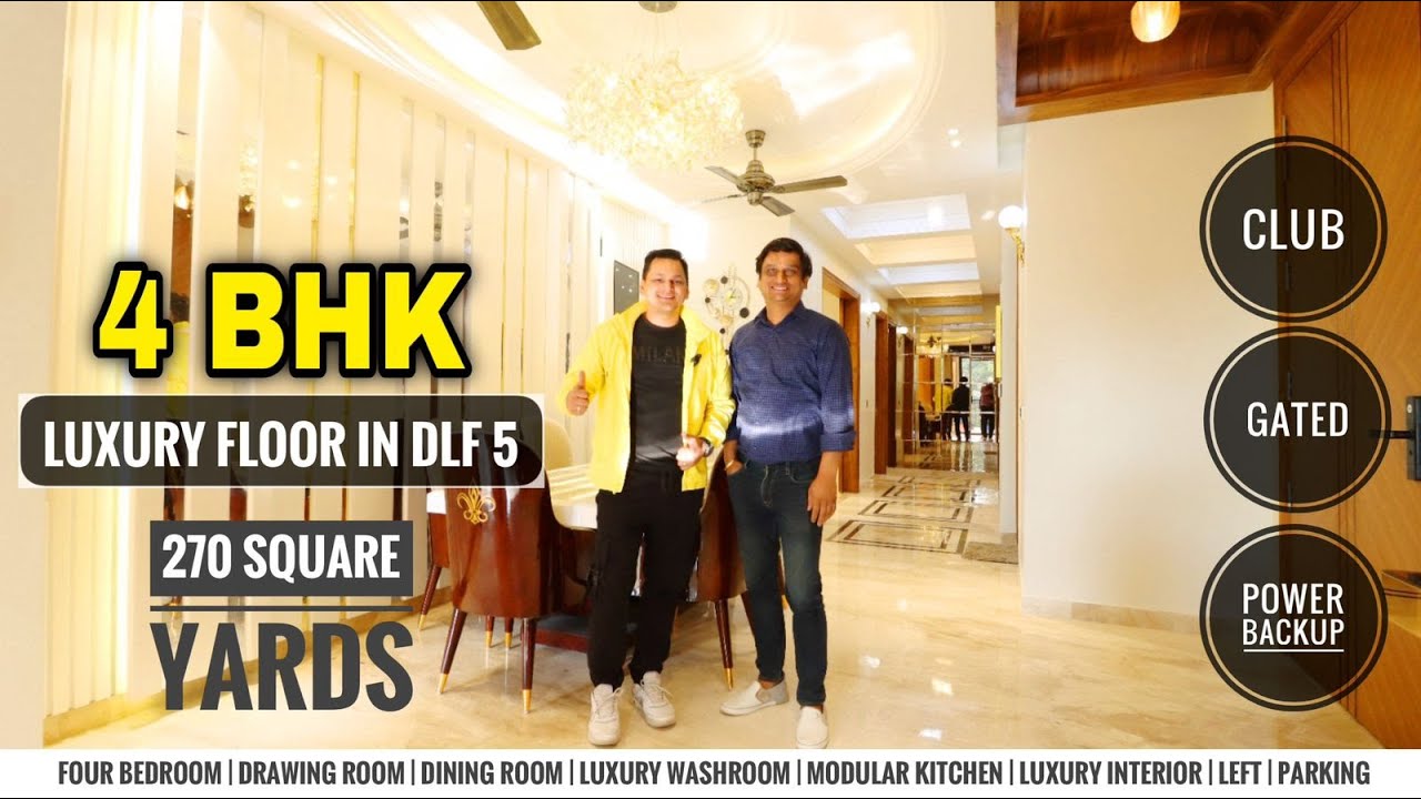 Luxury Unleashed: 4BHK Builder Floor in DLF Phase 5, Gurgaon || Builder Floor in Gurgaon