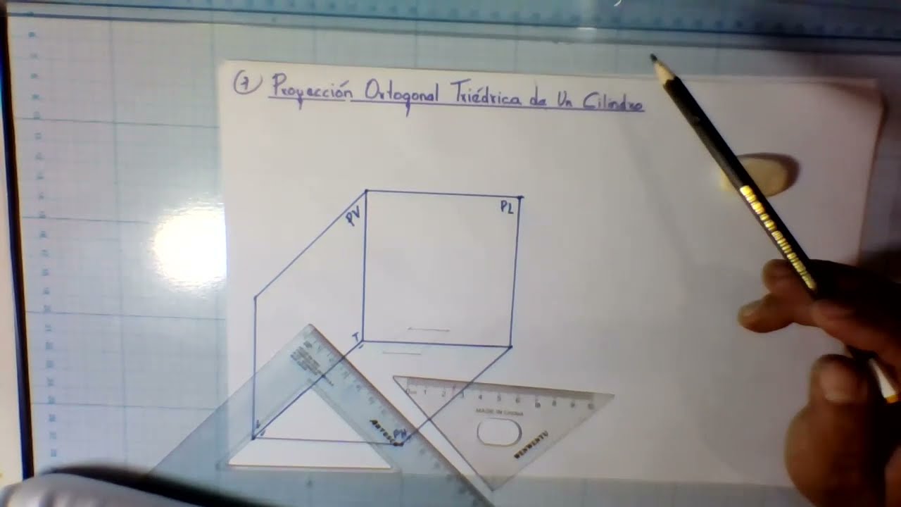 proyección triédrica de un cilindro