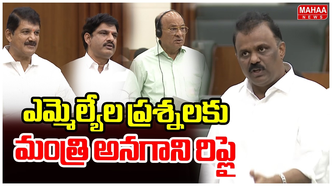ఎమ్మెల్యేల ప్రశ్నలకు మంత్రి అనగాని రిప్లై | Minister Anagani Replies To MLA's Questions