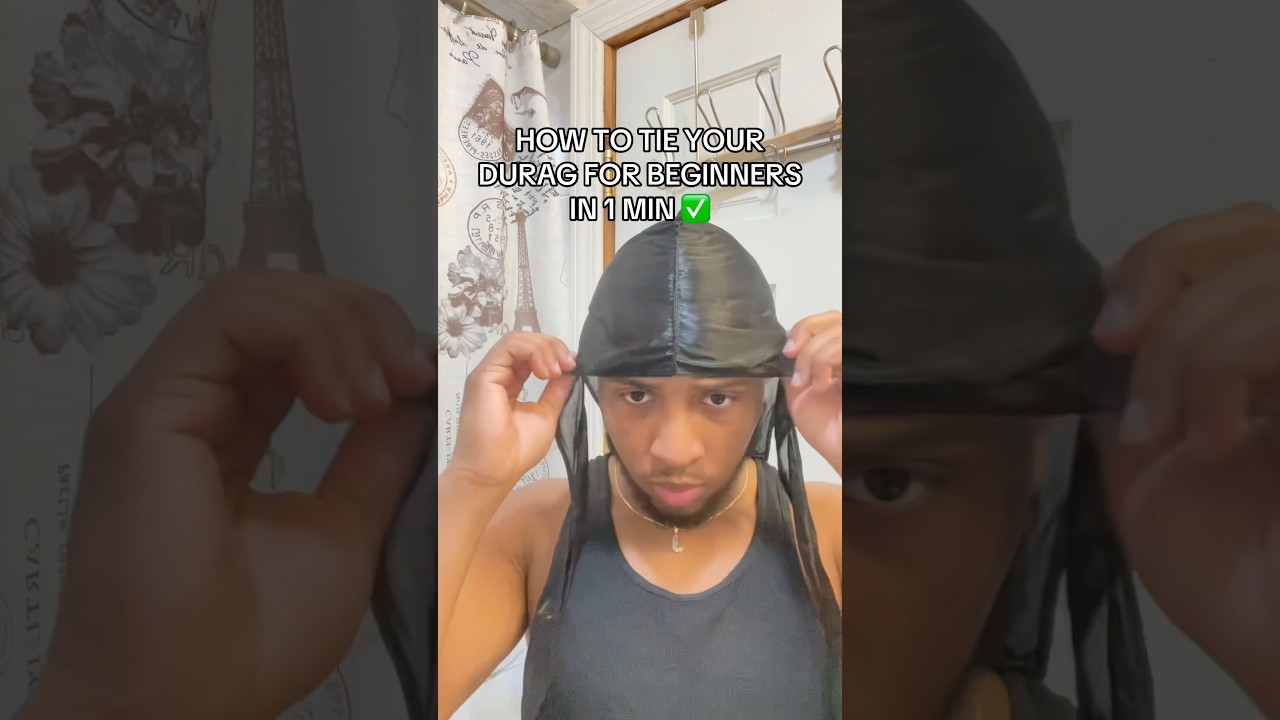 HOW TO TIE A DURAG IN 2025(BEGINNERS🤝🏽)#waves #360waves