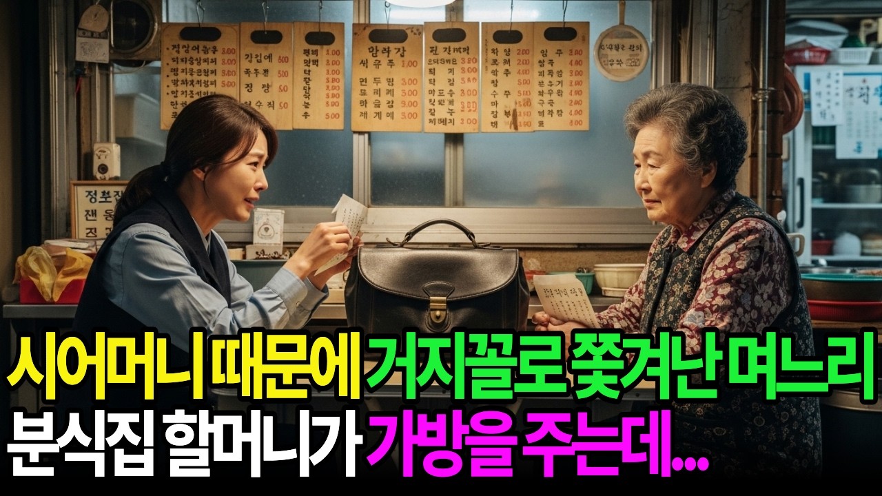 시어머니 때문에 거지꼴로 쫓겨난 며느리, 분식집 할머니가 가방을 주는데...