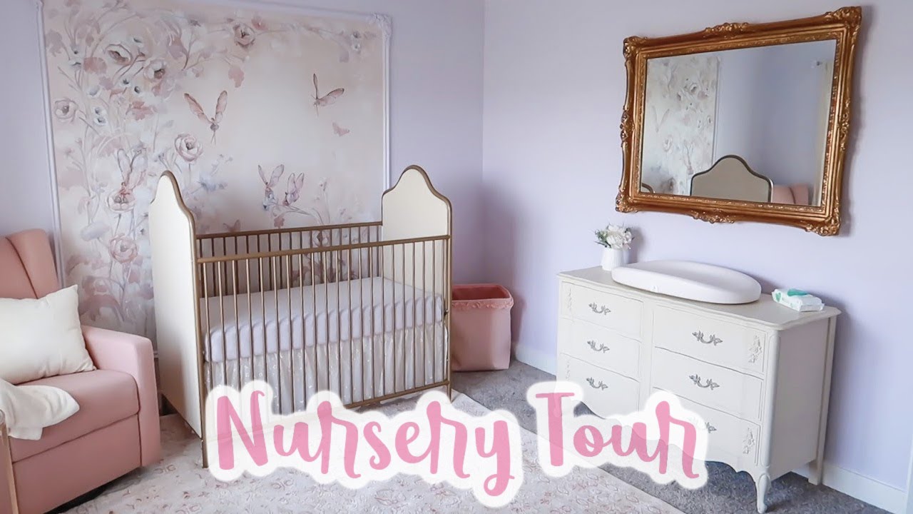 BABY GIRL NURSERY TOUR 2021 | BEAUTIFUL & SIMPLE | BABY GIRL CLOSET TOUR