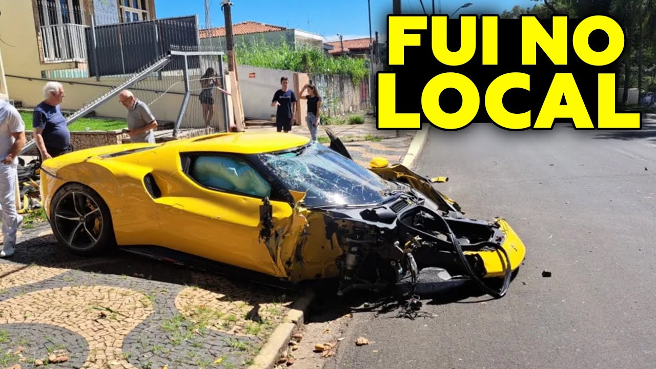 FUI ATÉ ONDE A FERRARI AMARELA BATEU EM CAMPINAS: QUANTO CUSTA PARA ARRUMAR? NÃO TINHA SEGURO?