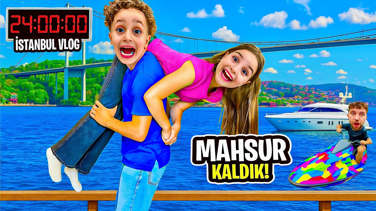 KUZEY ELİF 24 SAAT İSTANBUL VLOG !! EYVAH YAT’DA MAHSUR KALDIK !!