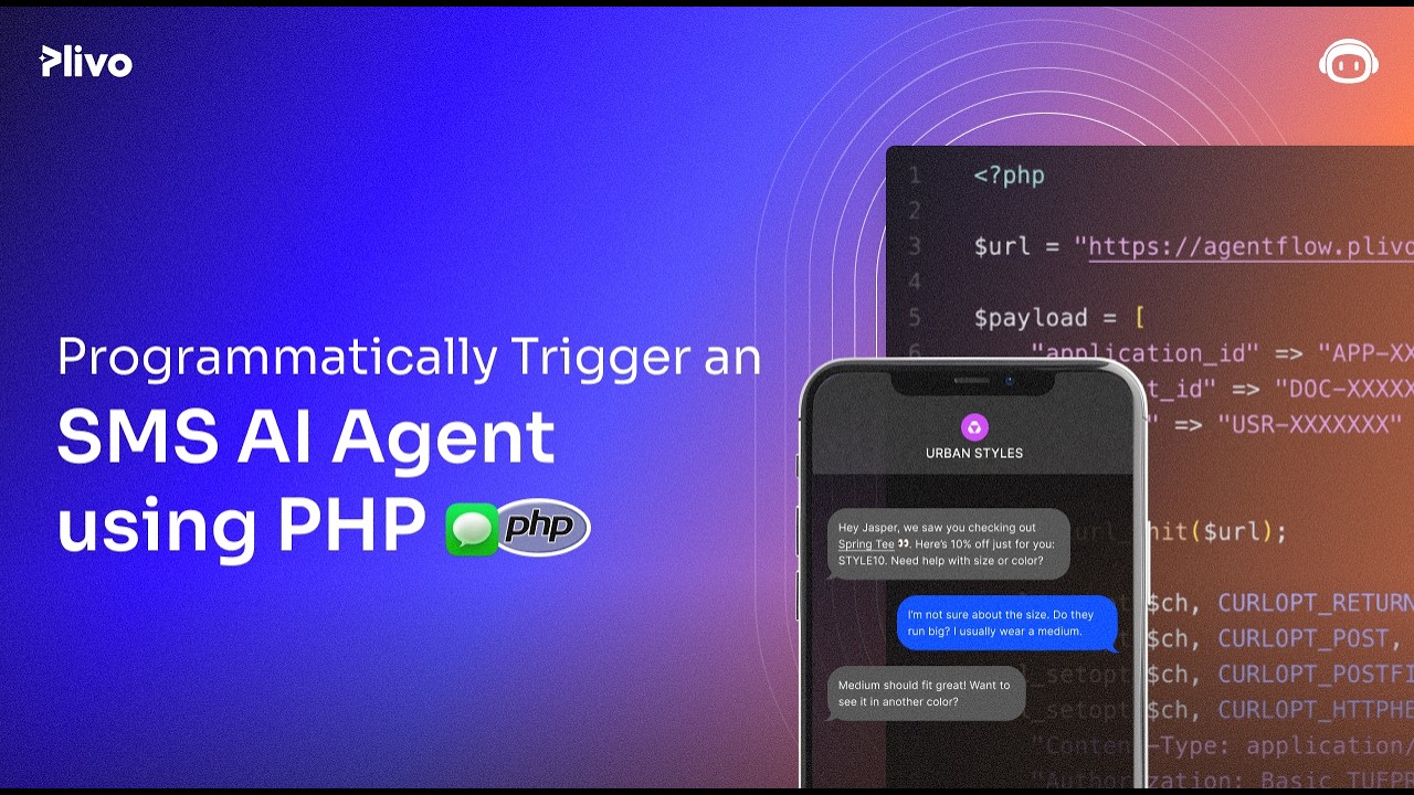 Programmatically Trigger an SMS AI Agent using PHP