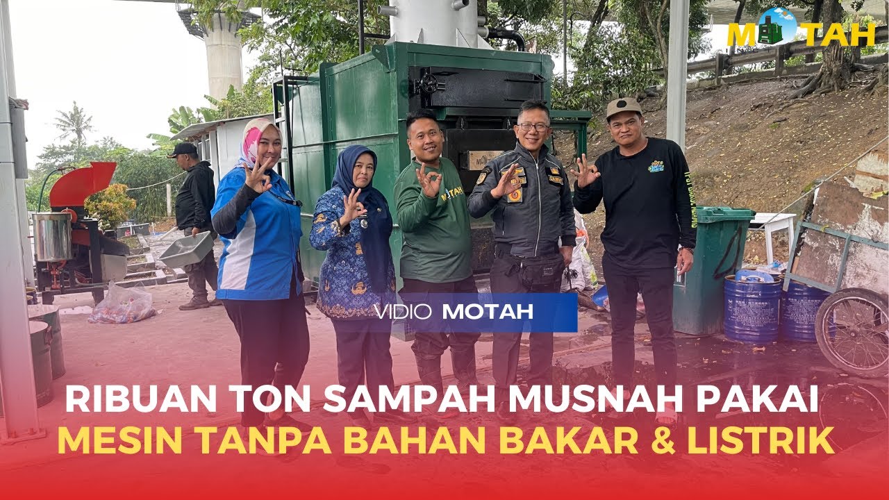 MESIN MOTAH KARYA ANAK BANGSA MENJADI SOLUSI PEMUSNAH SAMPAH. #trending #viralvideo