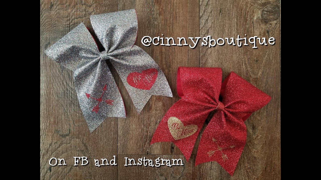 Glitter Vinyl Cheer Bow Tutorial