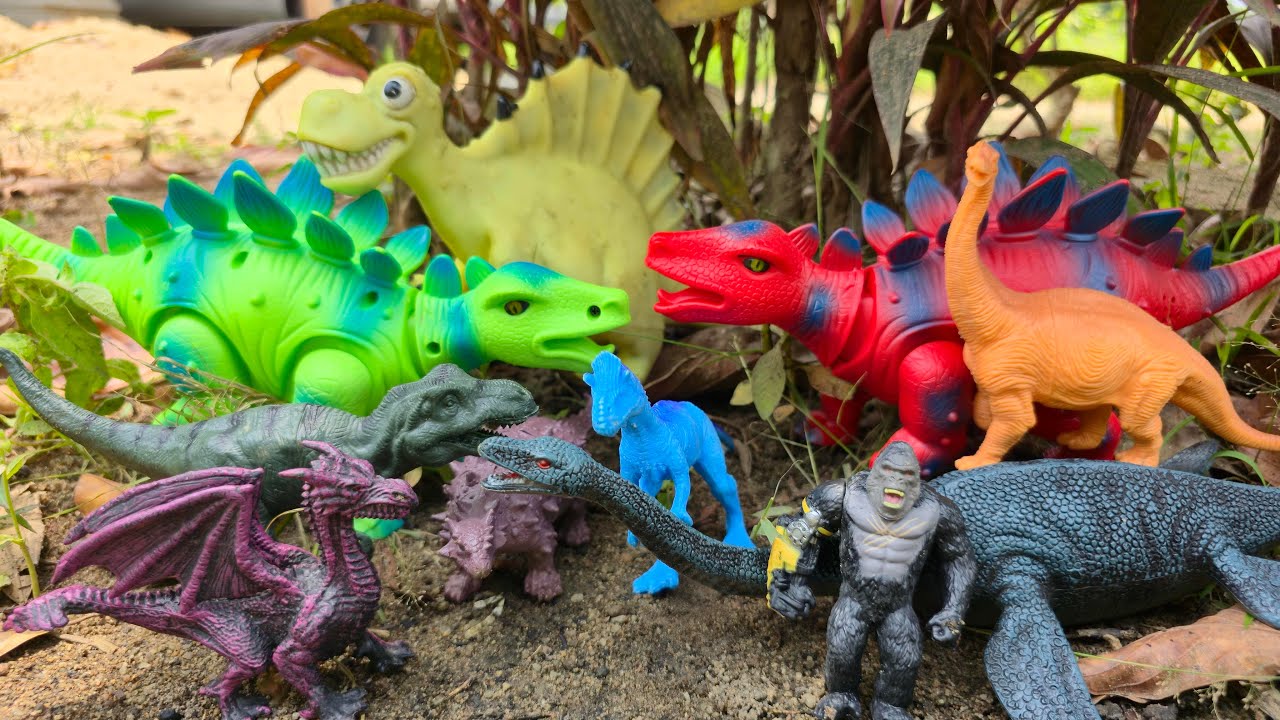 Menemukan Dinosaurus Stegosaurus Brachiosaurus T-Rex Spinosaurus Ankylosaurus Plesiosaurus Dragon