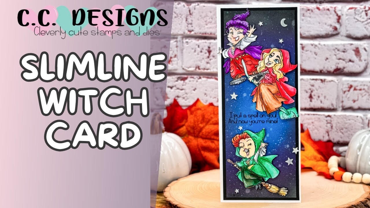 We Fly Stamp Set | Halloween Slimline Cardmaking with C.C. Designs