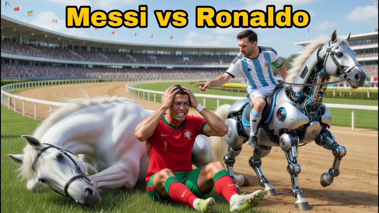 Incredible Match 😱 Ronaldo vs Messi | AI Entertainment Video #ronaldo #footballplayer #messi