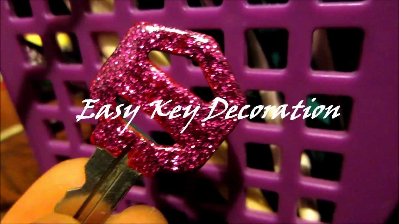 How to Glitter/Basic Key Decorating