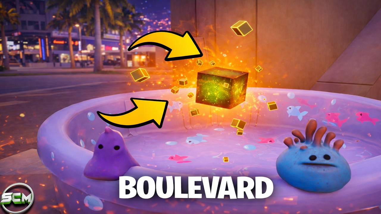 Comment Trouver des Cubes du Chaos Dans ou Autour du Boulevard de la Gloire Fortnite, Emplacement