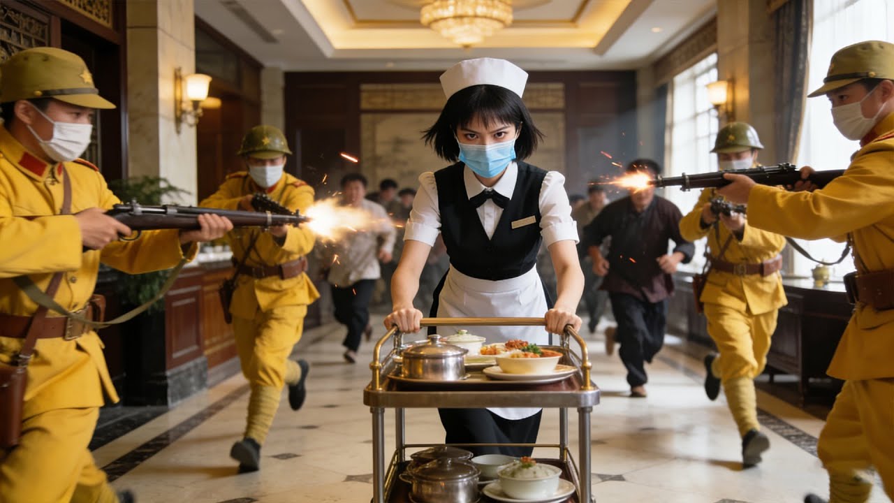 不起眼的女服務員竟是頂級女特工，撕開偽裝，瞬秒日軍無人能敵！#drama #kungfu #中国电视剧