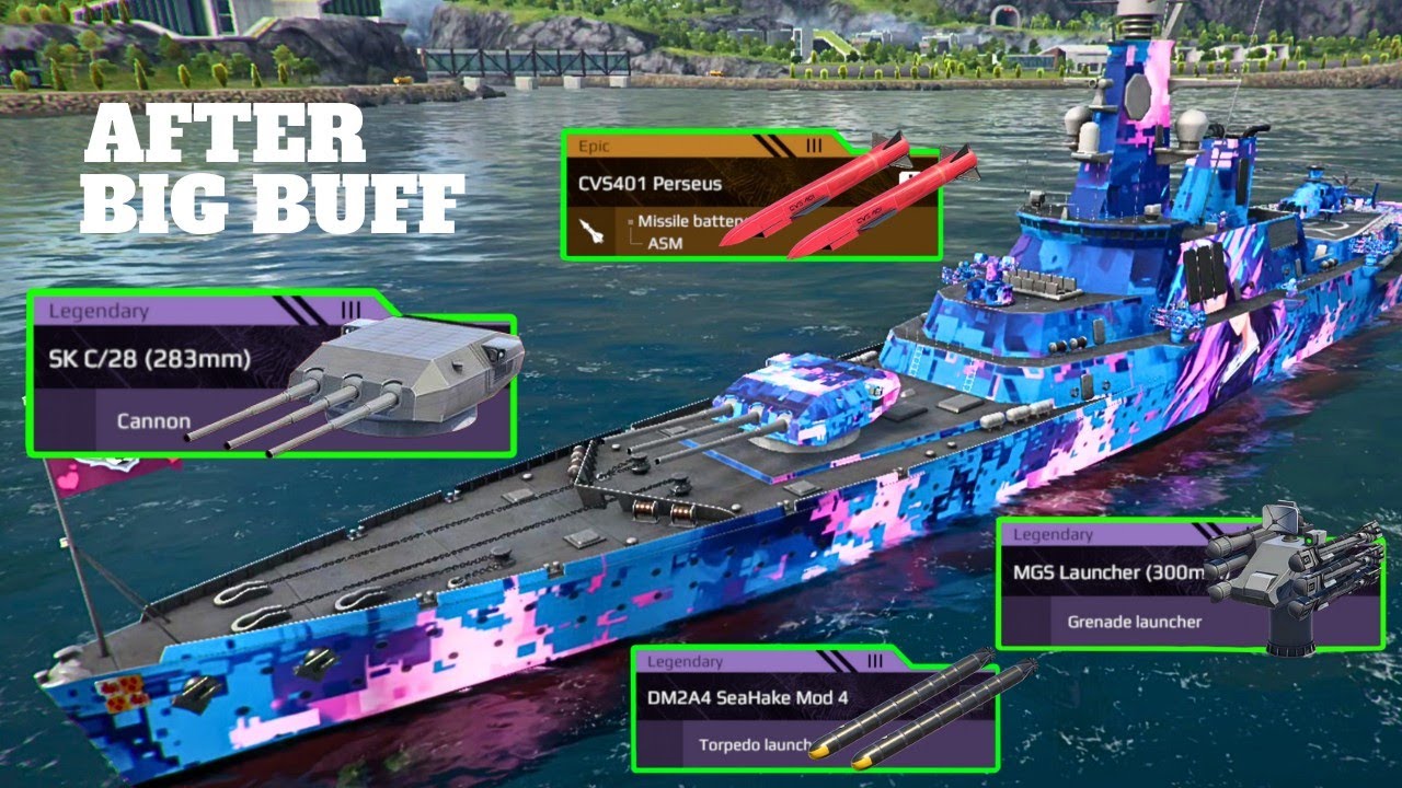 FGS ADMIRAL GRAF SPEE - AFTER BIG BUFF 🔥 Most Burtal Cruise ☠️- modern warships 