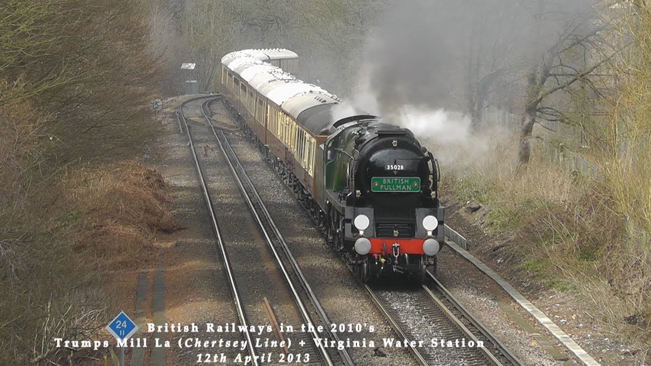 BR in the 2010s Virginia Water Station + Trumps Mill La (Chertsey Line) on 12th April 2013