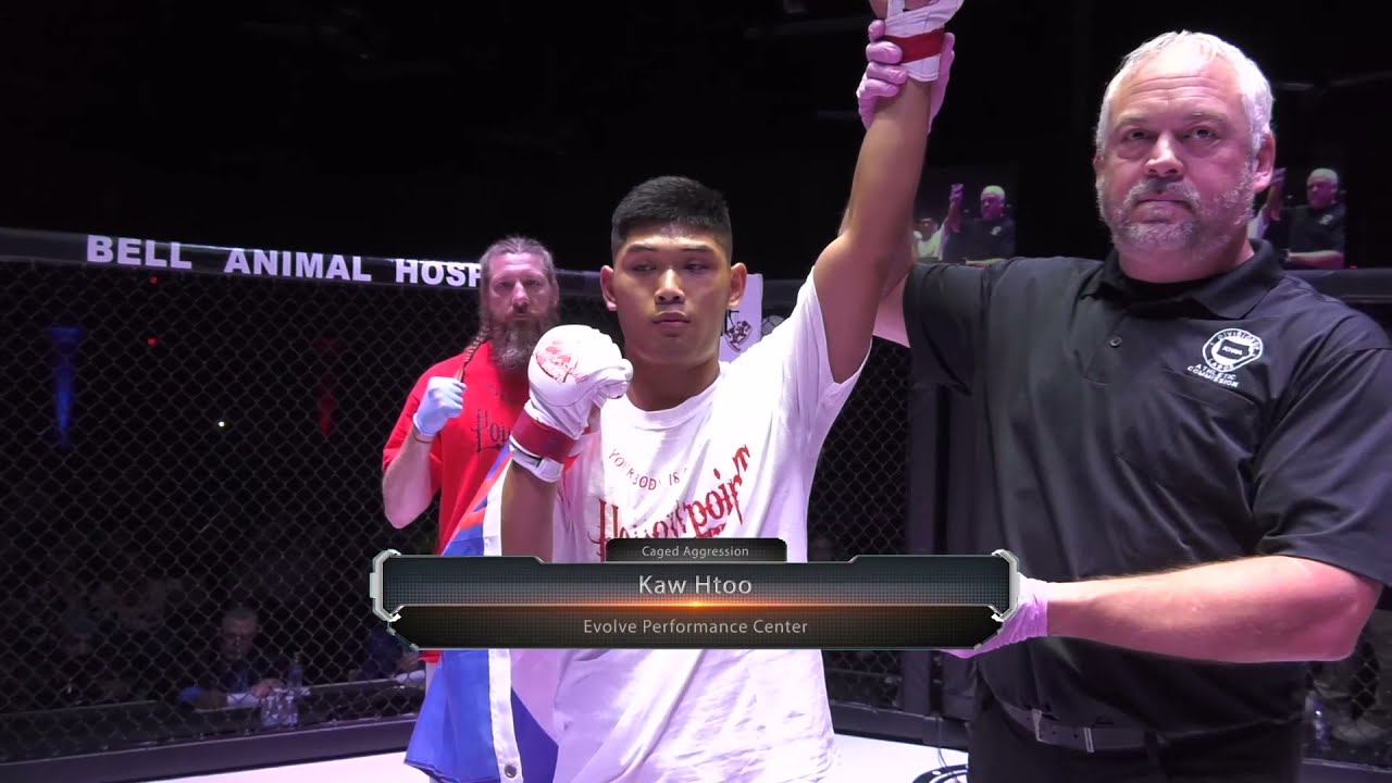 Kaw Htoo vs Roger Hickman - FIGHTER CAN NOT CONTINUE!  Caged Aggression XXXVI 