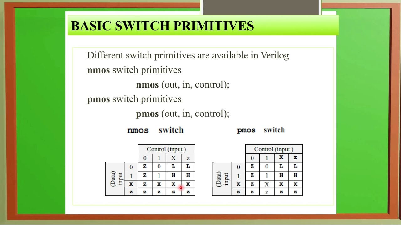 Switch level modelling Verilog
