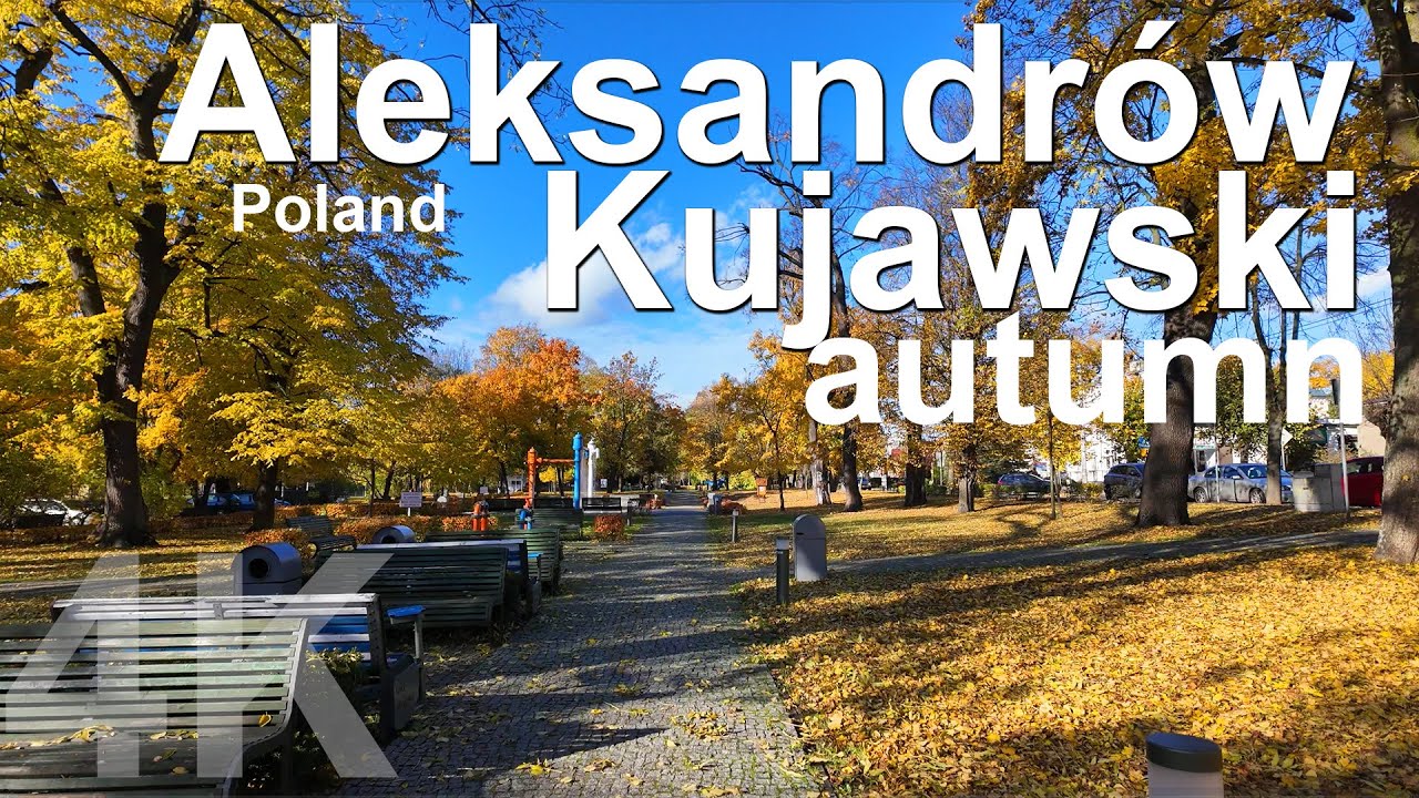 Walking Tour in Poland - Aleksandrów Kujawski.  Recorded - 29.10.2023