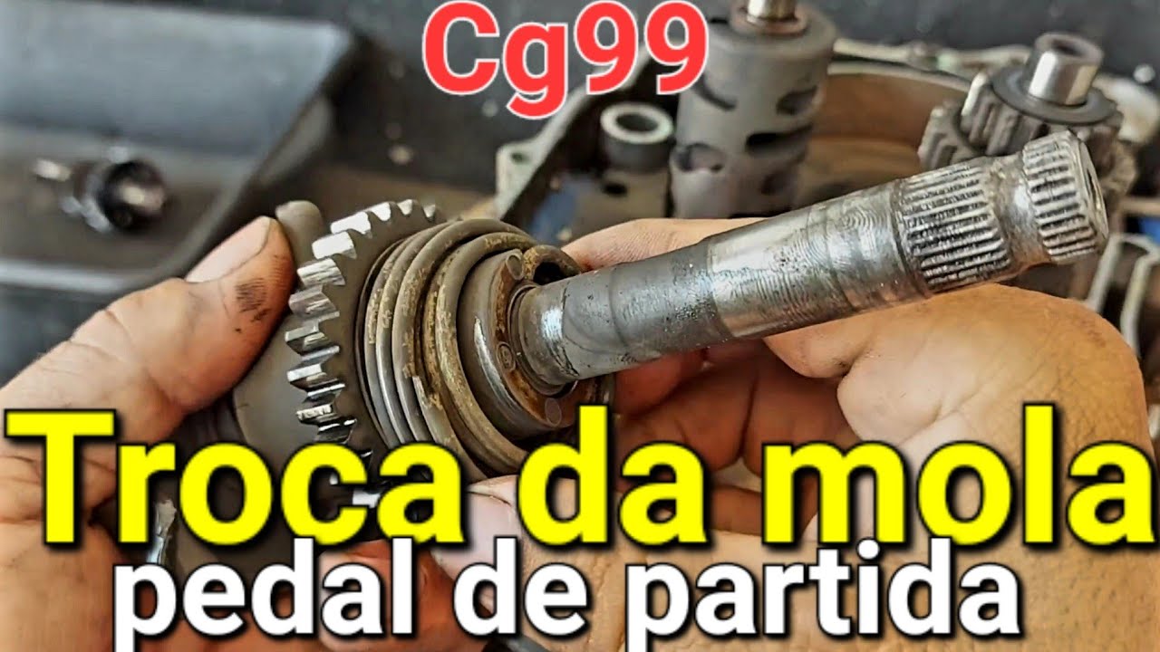 como trocar mola do pedal de partida cg99 quando quebra 2 opção CARA e outra BARATA