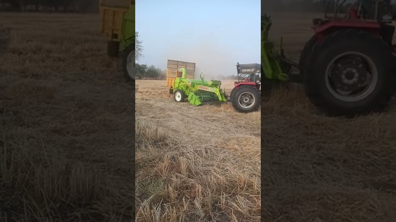 Massey Ferguson smart 9500 and chaany 2100 straw reper